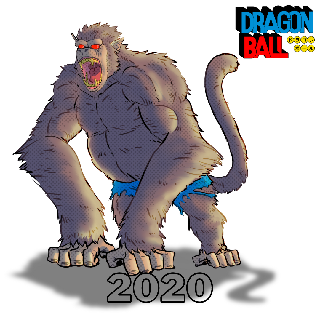 Annually, I remake this art of the Oozaru from Dragon Ball to see my e