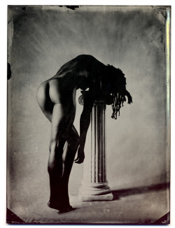 mjranum:  Collapsing From Within - Model Jazmine Dominique6x8” ambrotype on black glass. This plate is currently listed on Ebay, with starting bid ũ and no reserve. Your chance to own a unique artwork! http://www.ebay.com/itm/330845599170