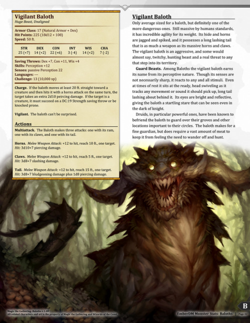  Magic the Gathering: Green Creatures (Baloths, Bird of Paradise, Giant Spiders) v1.00.  D&D 5e 