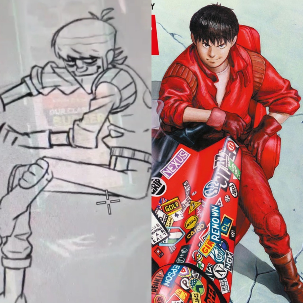 imarenegade: “Murdoc cosplaying as Kaneda from the movie Akira “from Tim McCourt’s IG stories (co director of the song machine mvs) ” ”