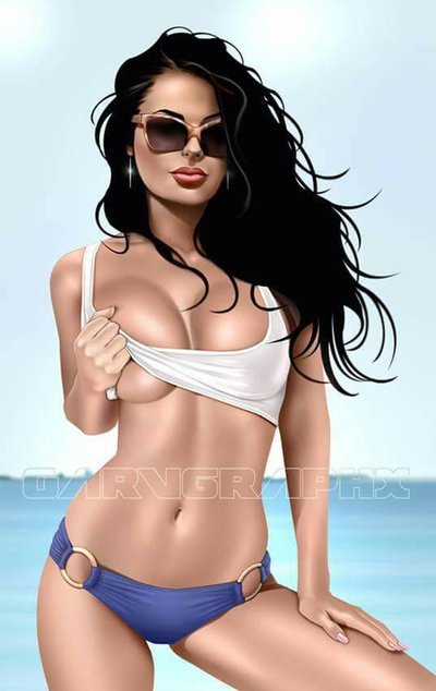 exotication:  beach pose by GARV23 