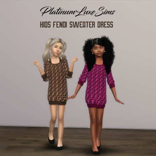 Kids Fendi Sweater Dress- DOWNLOADKids Fendi Tights- DOWNLOADPatreon early access - Public 16th July