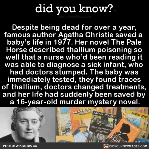 did-you-kno:  Despite being dead for over a year,  famous author Agatha Christie