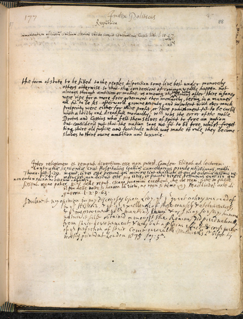 vvaugh:Scans from John Milton’s own commonplace book (c. 1630-50). From the early modern period, it 