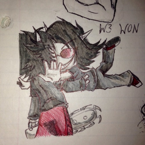 kanniestri:
“ Inktober
Day 8
It’s my personal headcannon that Terezi sometimes runs in cartoon logic and defy natural laws.
”