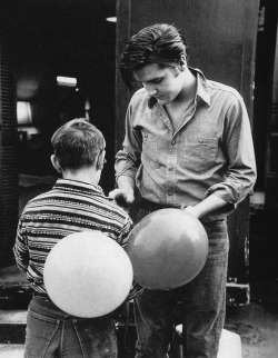 sinuses:  Elvis and a young fan on the set of Loving You (1957). 