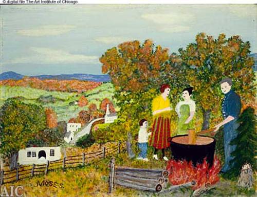 oz-lion: coelasquid: Grandma Moses was a famous American folk painter who exploded onto the global s