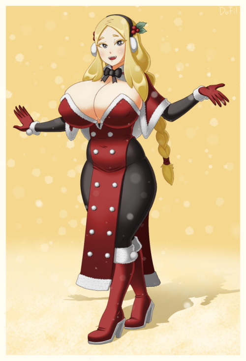 One last (late) Christmas pic. Arina in a festive outfit