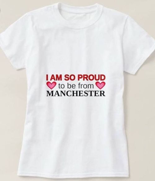 Sending love ❤️ and prayers to #Manchester.• #proudtobefrommanchester #whiteteeshirt from @zazzle 