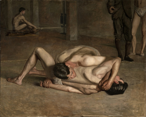 akaixab:  Thomas Eakins: Wrestlers (1899)