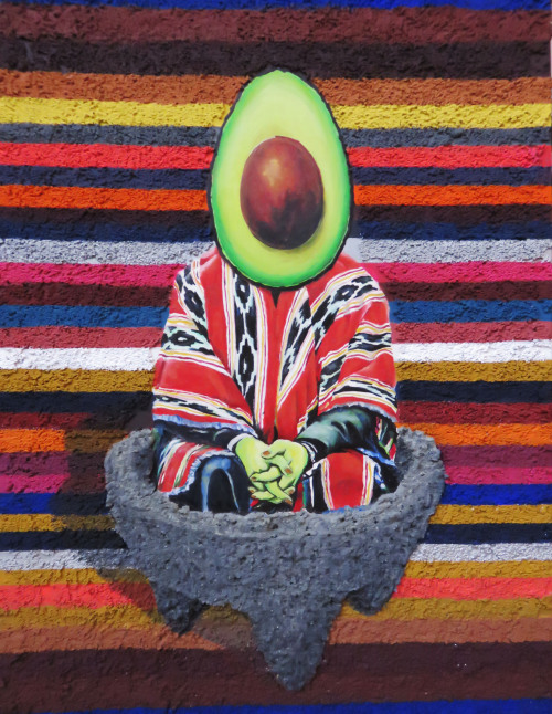 tzin-aline: “Don Aguacate”Tecnica Mixta60x402015. by: Tlahcuitzin Aline this is what I t