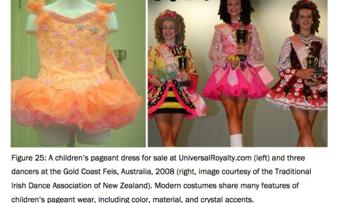 queenofthieves:               Very little has been written about the history of Irish dance costumes