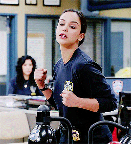 b99gif:Amy Santiago + her adorkable victory dance moves