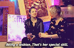 always-naomily:prncediana:Does Emily have a special skill?Kat is extra sexy to me in this interview.