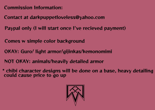 thrushrut: Hello!!! I’m opening commissions! reblogs would be so well loved and appreciated!