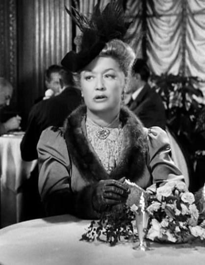 This costume, designed by Edith head was first worn by Judith Anderson as Flo Burnett in the 1950 fi