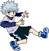 skullcaps:      I was in the mood for pixel art so here’s the mains from HxH! Killua’s pose was reffed from the manga. Feel free to use for whatever if you want 