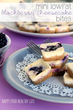 gastrogirl:  mini, low-fat blackberry cheesecake