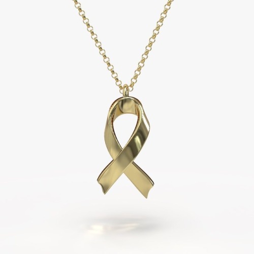 The new awareness ribbonnecklace in 18K gold plated. https://ift.tt/2aDy9RJ #sciencejewelry1824 #awa