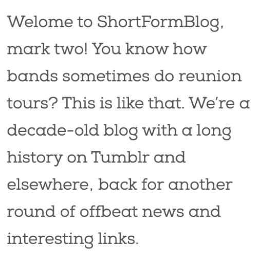 shortformblog: maneatingbadger: shortformblog: Updating the bio. Yes, please …