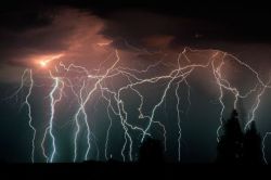 sixpenceee:  Catatumbo Lightning  These lightning are over the Venezuela’s Catatumbo River. This isn’t your average lightning storm that passes quickly, the Catatumbo lighting strikes over one million times per year. Occurring between 140 to 160