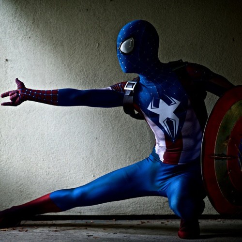 air-collector: fakejackhemmings: fangirlx: Spider America Captain Man CAPTAIN MAN