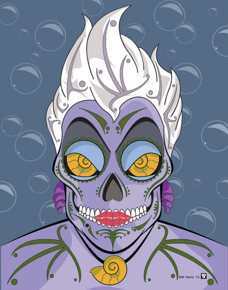 enzeraika:  Disney Villain Sugar Skulls by Mickel Yantz Prints available here 