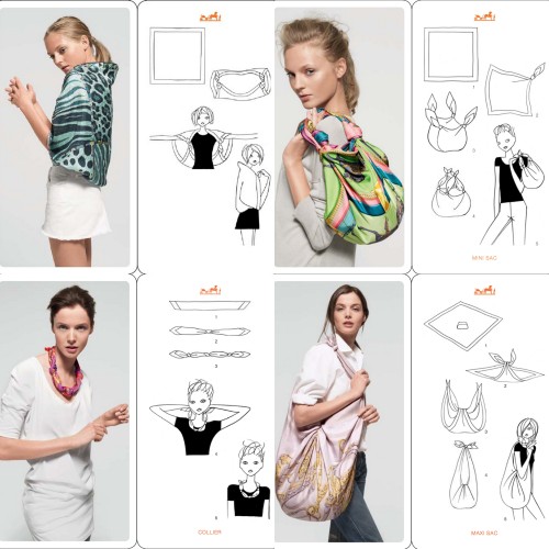 27 Ways to Tie a HermèsScarfUpdated Link 2019I can’t believe I found a PDF of Hermès Cards rel