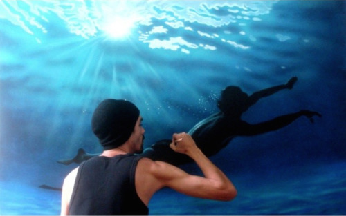 hahamagartconnect:  idea-ing:  Incredibly lifelike paintings of swimmersArtist: Gustavo Silva Nuñez  It’s hard to woo me with realism these days…but I’m going to acquiesce to this artist because this is amazing work. 