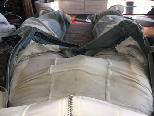 jeawhiz: sk8erpigvienna: At faggotboy’s home alone while he’s at work part 1 I love how your jeans look, all ripped and pissed! Looks so comfortable to wear! 