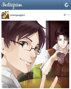 Oekaki-Chan:  Eren With Glasses Is My Weakness.. 