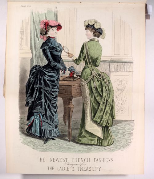 The Ladies Treasury A Household Magazine of Literature Education and Fashion1882 - with fine folding