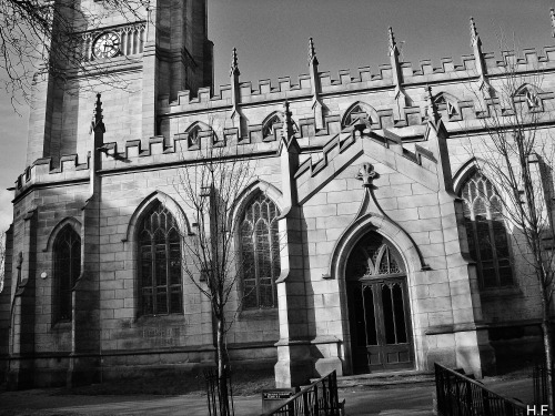 Some Black And White Shot Of St Georges Church, Now A Lecture Theatre For The University Of Sheffield.