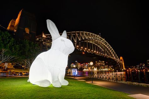 staceythinx:  Giant inflatable rabbit installations porn pictures