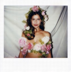 Laetitia-Casta:  Laetitia Casta Backstage Polaroid For Ysl - (Late 90S) 