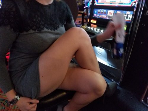 shamrockdaddy7869:  mikenmolly:  sandt721: sandt721:   sandt721:   sandt721:   Casino Night Going to the casino with a short sweater dress and no panties.. Please reblog if you want to see more    Thank you everyone!! Please keep reblogging if I should