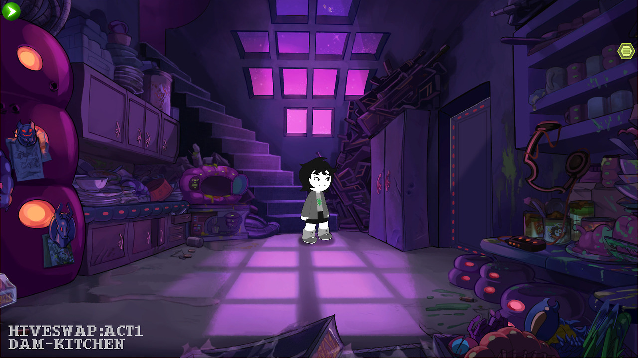 honesk1:Here’s some backgrounds I did for Hiveswap! Loft and Basement line art
