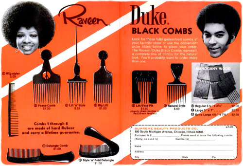 electripipedream: Raveen Duke Black Combs, 1972