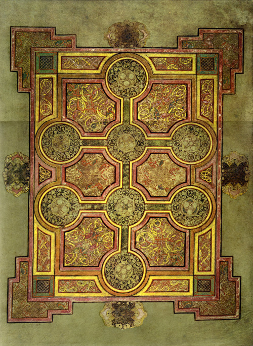 mademoisellelapiquante:  theladyintweed:  mademoisellelapiquante:  The Lindisfarne Gospels - c. 700 Northumbria, England  I think the third page is actually the Chi Ro page from the Book of Kells, an Irish manuscript.   I was afraid of that! I realized