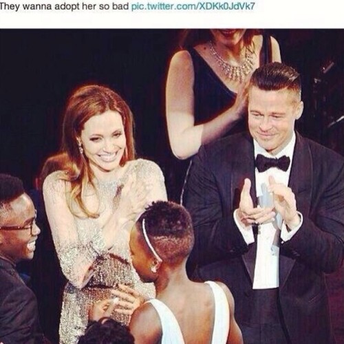 Porn photo #oscars #oscars2014 #lupitanyongo #bradpitt