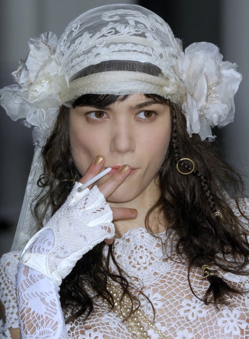 celebritycokenose:  Sheila Márquez @ Jean Paul Gaultier Spring/Summer, 2008 Ready-to-Wear