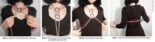 fetishweekly:Shibari Tutorial: Six Ring Harness♥ Always practice cautious kink! Have your sheers rea