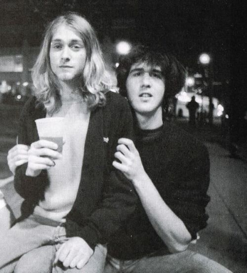 Sex bloodsoakedpearls:  Kurt Cobain and Krist pictures