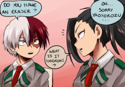 ariadims:  ariadusts: Shouto’s flippant mouth can’t beat Momo’s enthousiasm (feat) the momo eraser.This kid wasn’t ready for this.Bonus :  Eraser Head does not approve this.