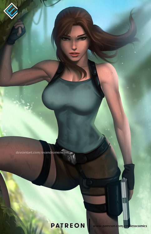 fantasy-scifi-art:  Lara Croft by Evandro “Van Mars” Menezes