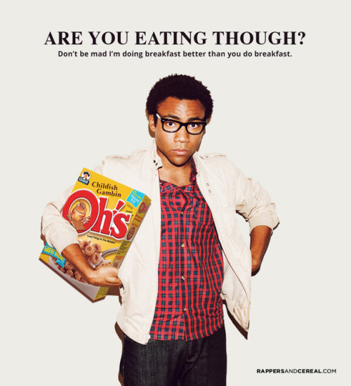 Rappers with their fave cereals.Courtesy of: http://rappersandcereal.com/