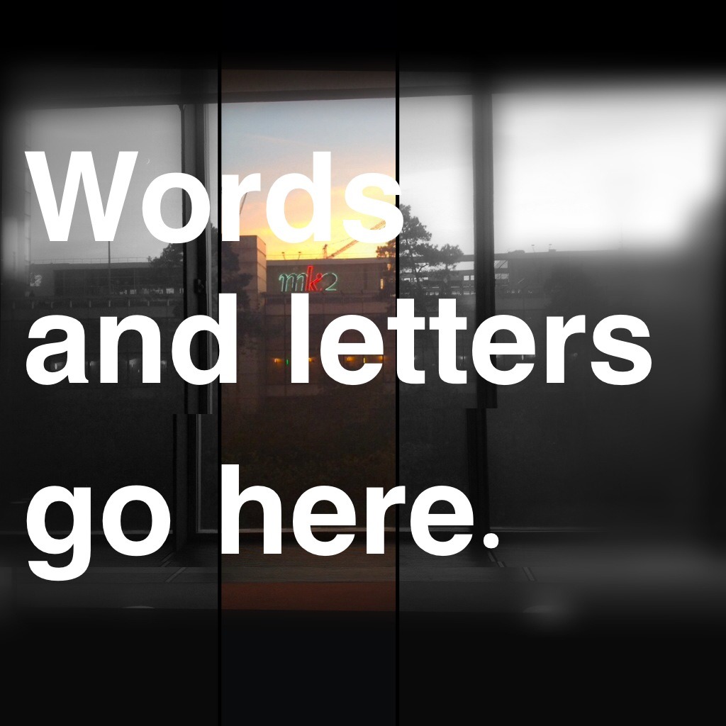 Words and letters go here.