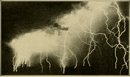 hauntedbystorytelling: Lightning. From Elementary physical geography, 1900. | src nemfrog
