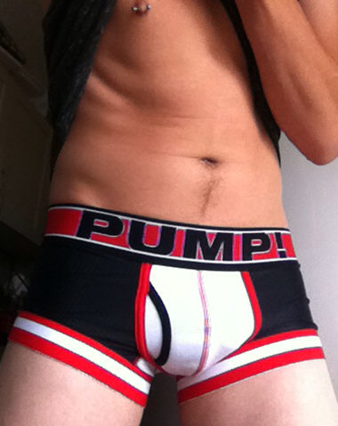 men-in-underwear:  Loving my new pump boxers !