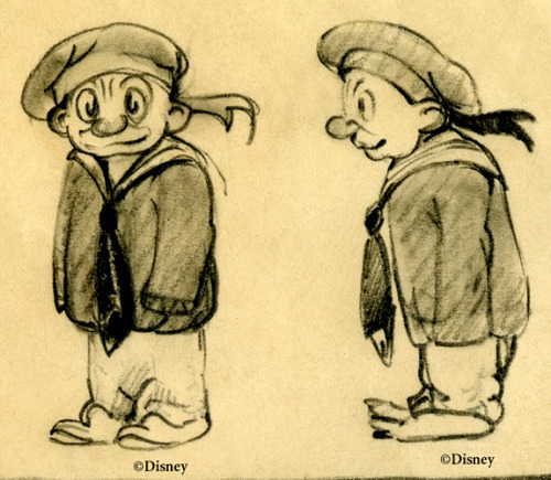 Early character designs for Snow White and the Seven Dwarfs